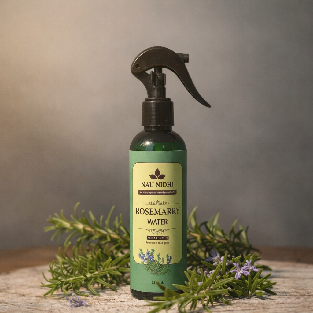 Nau Nidhi's Pure Rosemary Water: An Authentic Hydro-Distillate for Maximum Benefits