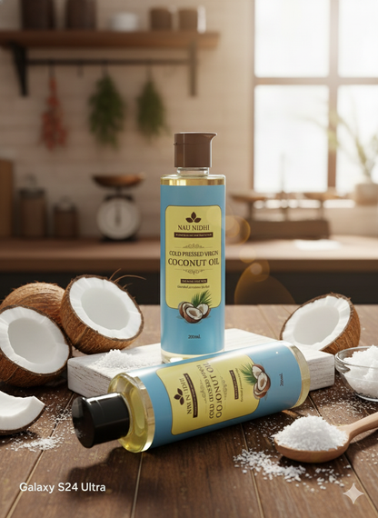 100% Pure & Unrefined: Nau Nidhi Cold Pressed Virgin Coconut Oil