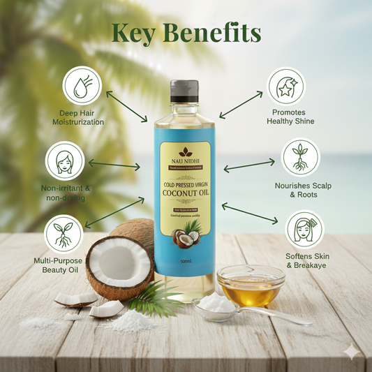 100% Pure & Unrefined: Nau Nidhi Cold Pressed Virgin Coconut Oil