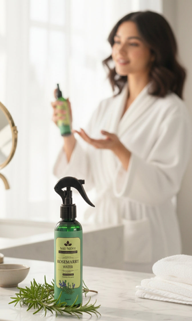 Nau Nidhi's Pure Rosemary Water: An Authentic Hydro-Distillate for Maximum Benefits