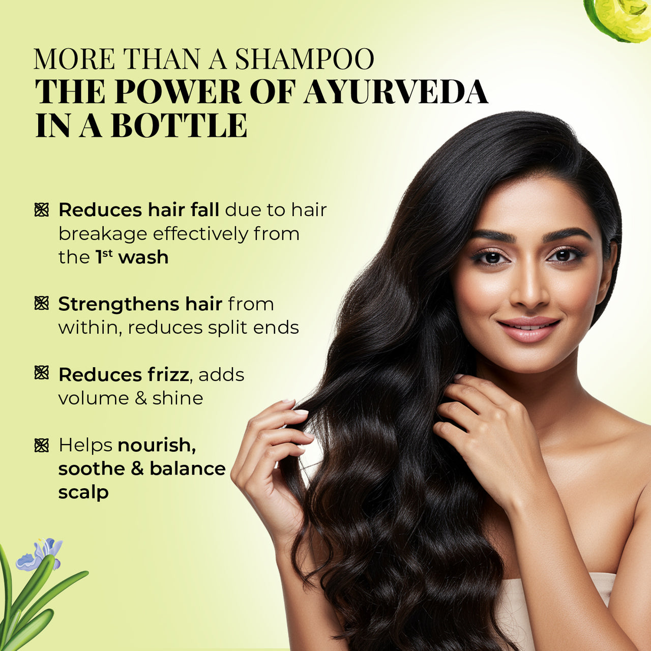 Herb & Root Herbal Hair Nourishing Shampoo with Reetha, Shikakai & Amla