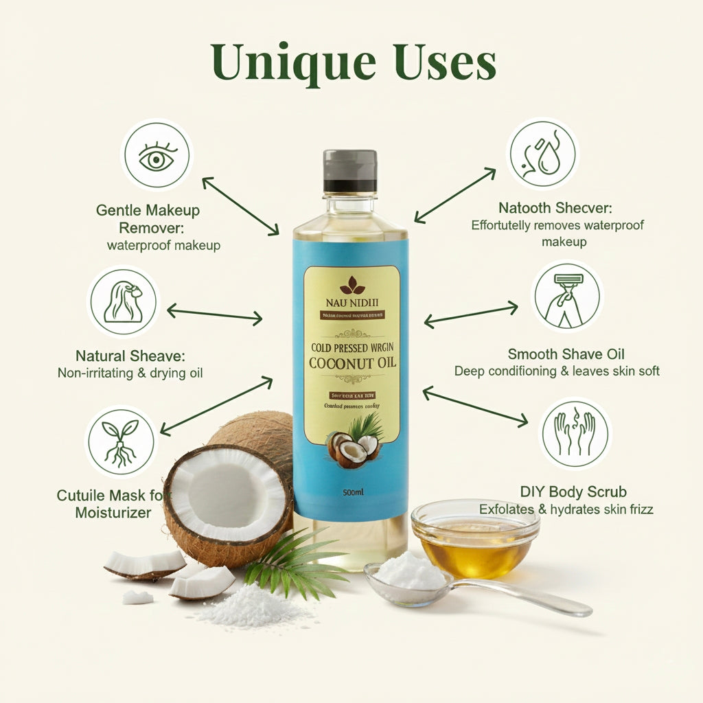 100% Pure & Unrefined: Nau Nidhi Cold Pressed Virgin Coconut Oil