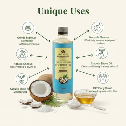 100% Pure & Unrefined: Nau Nidhi Cold Pressed Virgin Coconut Oil