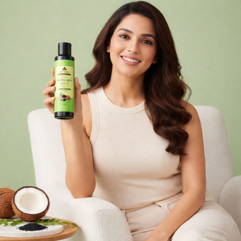 Keshyogini Hair Oil: Pure Herbal Power for Thicker, Stronger, and Shinier Hair.