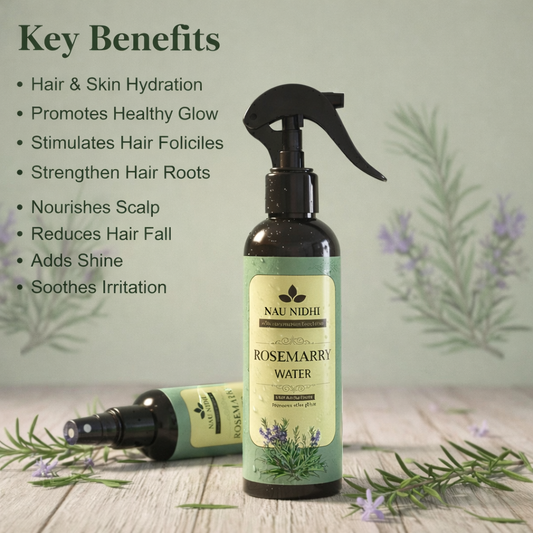 Nau Nidhi's Pure Rosemary Water: An Authentic Hydro-Distillate for Maximum Benefits