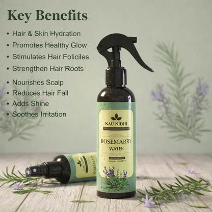 Nau Nidhi's Pure Rosemary Water: An Authentic Hydro-Distillate for Maximum Benefits