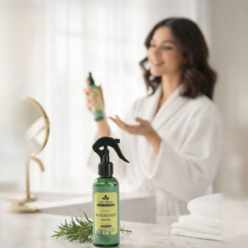 Nau Nidhi's Pure Rosemary Water: An Authentic Hydro-Distillate for Maximum Benefits