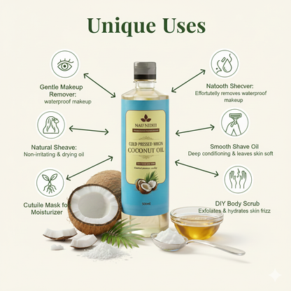 100% Pure & Unrefined: Nau Nidhi Cold Pressed Virgin Coconut Oil