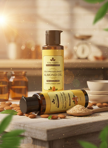 The Ultimate Multipurpose Beauty Elixir: 100% Pure Sweet Almond Oil for Hydrating Skin and Strengthening Hair