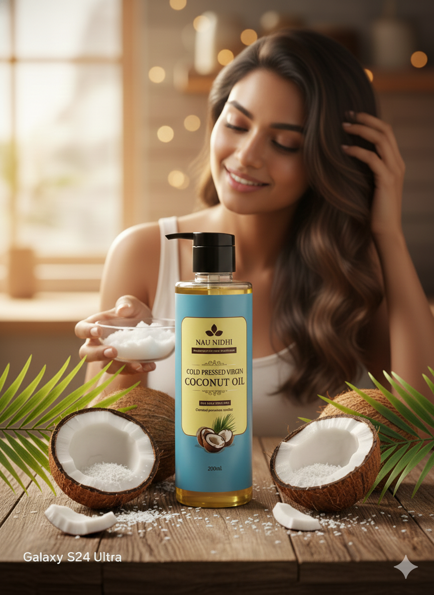 100% Pure & Unrefined: Nau Nidhi Cold Pressed Virgin Coconut Oil