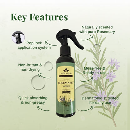 Nau Nidhi's Pure Rosemary Water: An Authentic Hydro-Distillate for Maximum Benefits