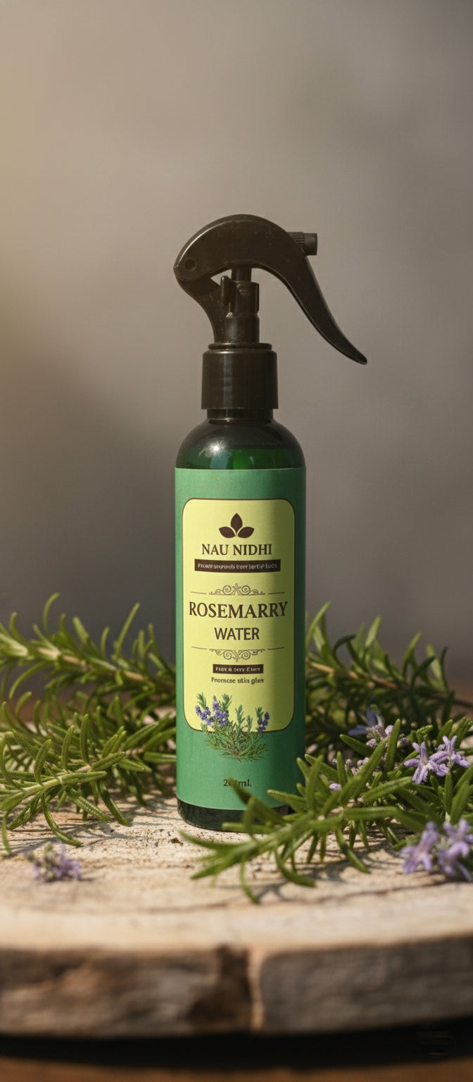 Nau Nidhi's Pure Rosemary Water: An Authentic Hydro-Distillate for Maximum Benefits