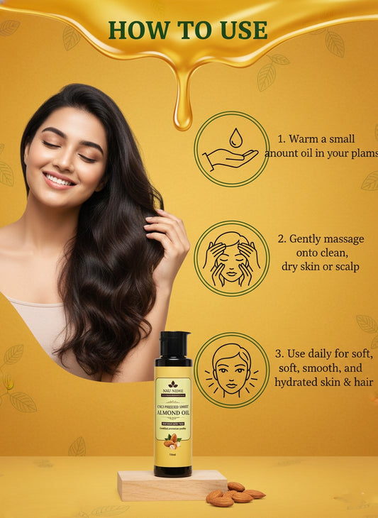 The Ultimate Multipurpose Beauty Elixir: 100% Pure Sweet Almond Oil for Hydrating Skin and Strengthening Hair