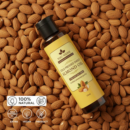 The Ultimate Multipurpose Beauty Elixir: 100% Pure Sweet Almond Oil for Hydrating Skin and Strengthening Hair