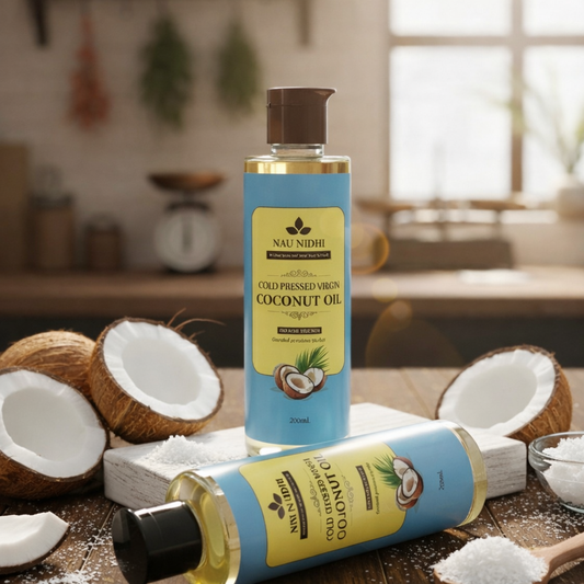 100% Pure & Unrefined: Nau Nidhi Cold Pressed Virgin Coconut Oil